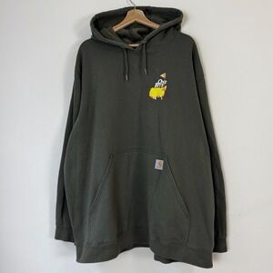 Barstool Sports Carhartt One Bite Dave Portnoy Pizza Green Hoodie - 3XL